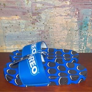 Oreo Cookies Slide Slip On  Sandals Unisex  L NWT size 9-10.5 / Women’s 10.5-12